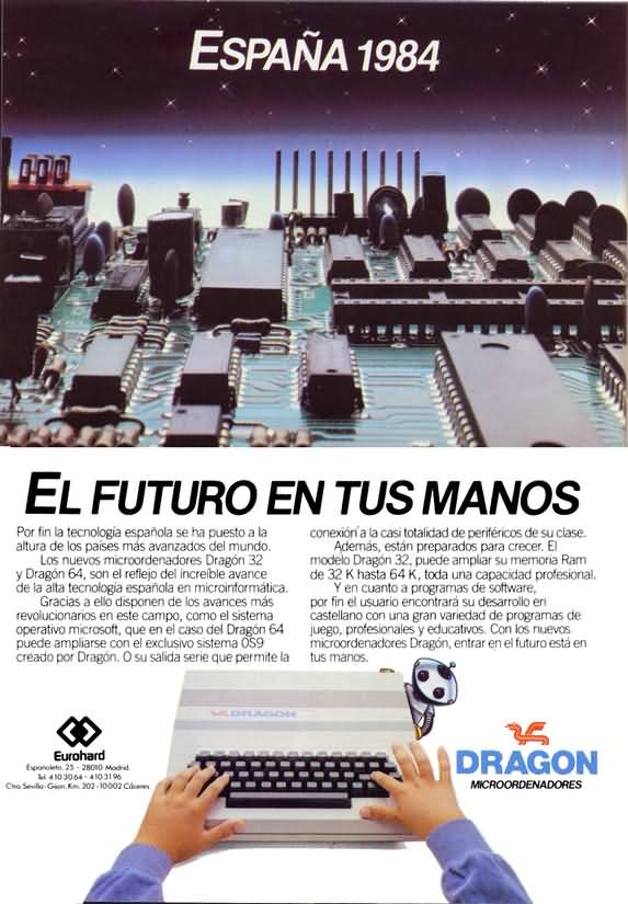 Anuncio de Eurohard - España 1984 - El futuro en tus manos